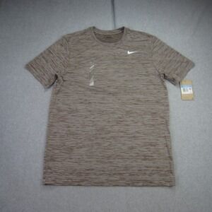 Nike Shirt Mens Medium Brown Dri Fit Training Athletic‎ Gym Tee